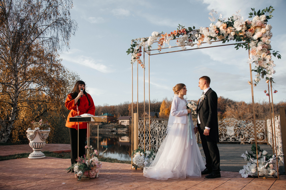 Осенняя свадебная церемония